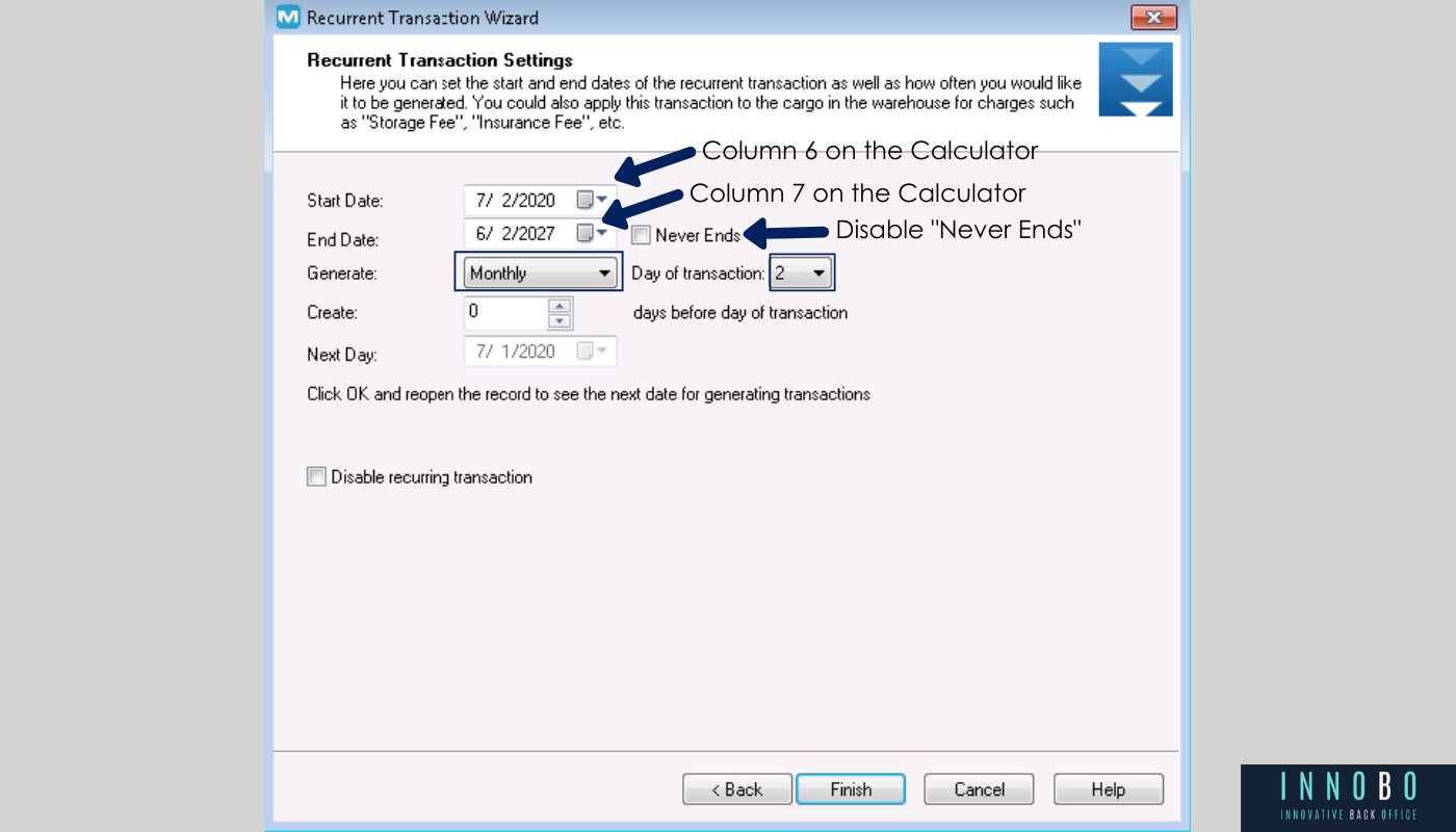 Recurring depreciation entry setup